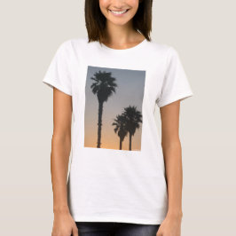 Palmbomen op zonsondergang t-shirt
