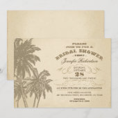  palmbomen oud vrijgezellenfeest nodigt uit kaart (Voorkant / Achterkant)