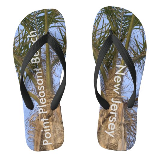 Palmbomen Point Pleasant Beach New Jersey Teenslippers (Voetbed)