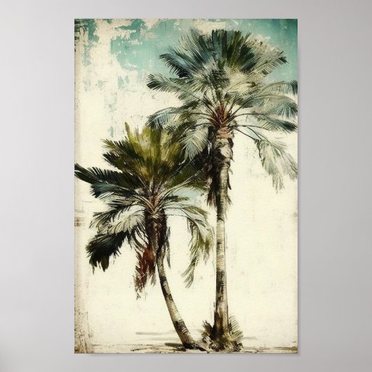 Palmbomen, Poster voor tropische wanden (Voorkant)