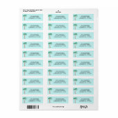 Palmbomen Retouradres Etiket (Full Sheet)