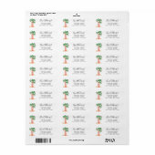 Palmbomen Retouradres Etiket (Full Sheet)
