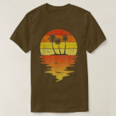 Palmbomen retro sunset 70s  palmbomen t-shirt (Design voorkant)