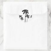 Palmbomen Ronde Sticker (Tas)