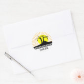 Palmbomen Ronde Sticker (Envelop)
