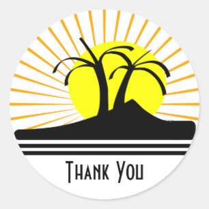 Palmbomen Ronde Sticker