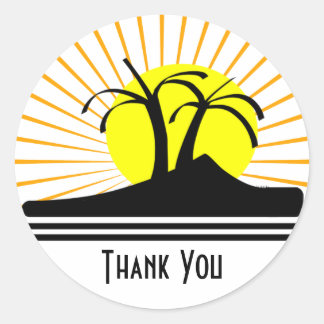 Palmbomen Ronde Sticker