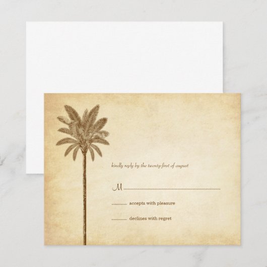 palmbomen RSVP-kaarten RSVP Kaartje (Voorkant / Achterkant)