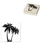 Palmbomen Rubberstempel (Gestempeld)