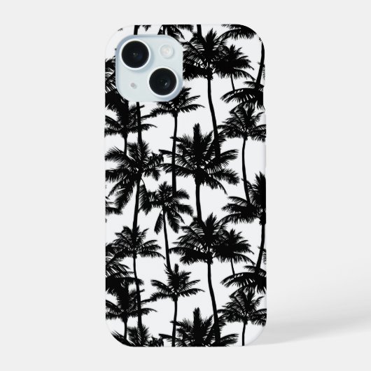 Palmbomen Schaduw Patroon iPhone 15 Case (Achterkant)