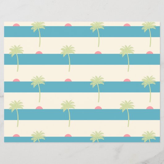 palmbomen scrapbooking papier flyer (Voorkant)