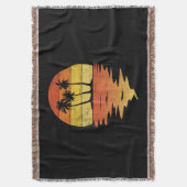 Palmbomen shirt retro sunset 70s  Palm tre Deken (Voorkant Verticaal)