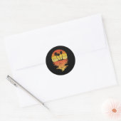 Palmbomen shirt retro sunset 70s  Palm tre Ronde Sticker (Envelop)