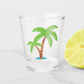Palmbomen Shot Glas (Voorkant)