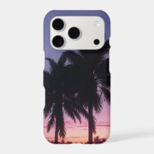 Palmbomen Silhouet Retro Zonsondergang