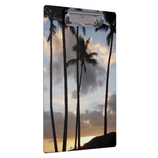 Palmbomen Silhouettes in Hawaii Klembord (Rechts)