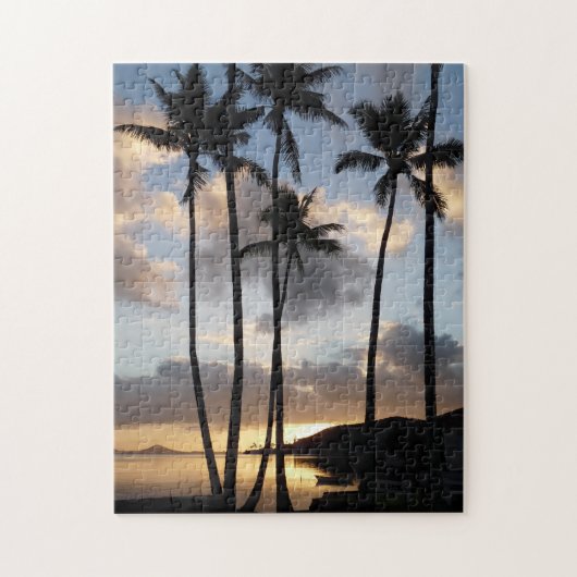 Palmbomen Silhouettes in Hawaii Legpuzzel (Verticaal)