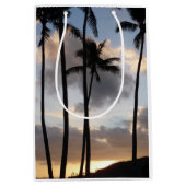 Palmbomen Silhouettes in Hawaii Medium Cadeauzakje (Voorkant)