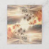 Palmbomen & Sinaasappel Sunset Beach Bruiloft Plaatskaartje (Buitenkant ongevouwen)