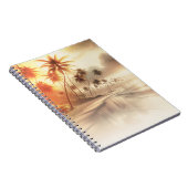 Palmbomen & Sinaasappel Sunset Beach Notitieboek (Rechterzijde)