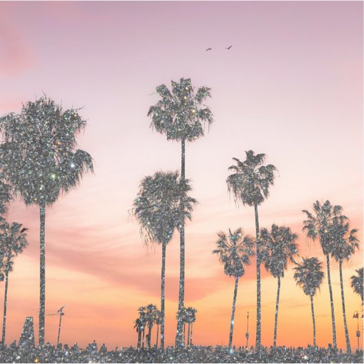 palmbomen sticker (Voorkant)