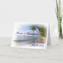 Palmbomen & Strand Huwelijksuitnodiging