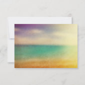 Palmbomen string lichten strand bruiloft RSVP kaar (Achterkant)