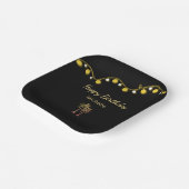 Palmbomen String Lights Tropische Verjaardag Party Papieren Bordje (Gebogen)