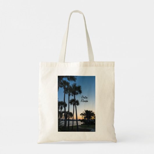 Palmbomen Sunrise Destin Florida Canvas tas (Achterkant)