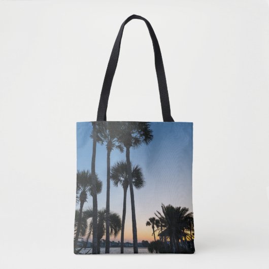 Palmbomen Sunrise Destin Florida Canvas tas (Voorkant)