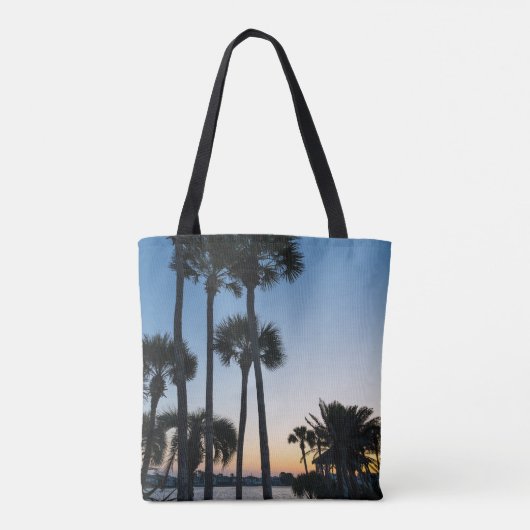 Palmbomen Sunrise Destin Florida Canvas tas (Achterkant)