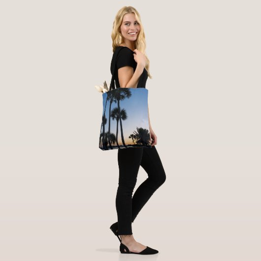 Palmbomen Sunrise Destin Florida Canvas tas (Op model)