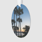 Palmbomen Sunrise Destin Florida Ovaal Ornament (voorkant)