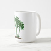 Palmbomen Sunset Sun Surf Beach Koffiemok (Voorkant rechts)