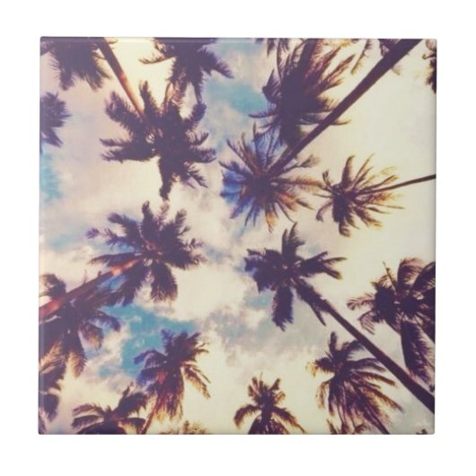 Palmbomen Tegeltje (Voorkant)