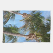 palmbomen tegen blauwe hemel theedoek (Horizontaal)