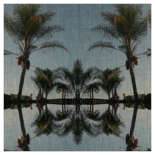 Palmbomen tegen de hemel stof (Swatch)