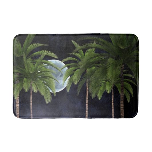 palmbomen tegen de maan badmat (Voorkant)
