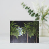 palmbomen tegen de maan briefkaart (Staand voorkant)