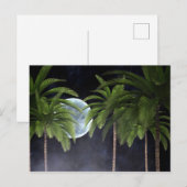 palmbomen tegen de maan briefkaart (Voorkant / Achterkant)