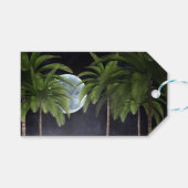 palmbomen tegen de maan cadeaulabel (Voorkant (Horizontaal))