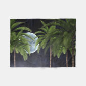 palmbomen tegen de maan fleece deken (Voorkant (Horizontaal))