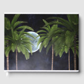 palmbomen tegen de maan gastenboek (Voorkant)