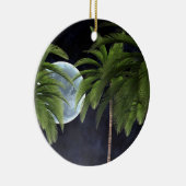 palmbomen tegen de maan keramisch ornament (Rechts)