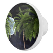 palmbomen tegen de maan keramische knop (Rechts)