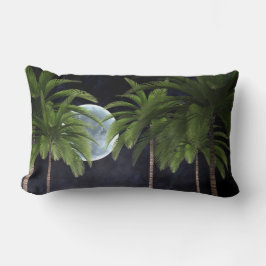 palmbomen tegen de maan kussen