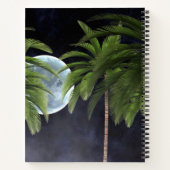 palmbomen tegen de maan notitieboek (Achterkant)