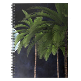 palmbomen tegen de maan notitieboek