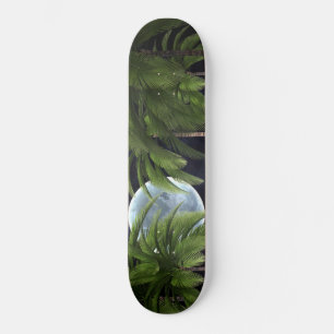 palmbomen tegen de maan persoonlijk skateboard