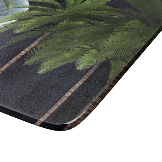 palmbomen tegen de maan snijplank (Hoek)